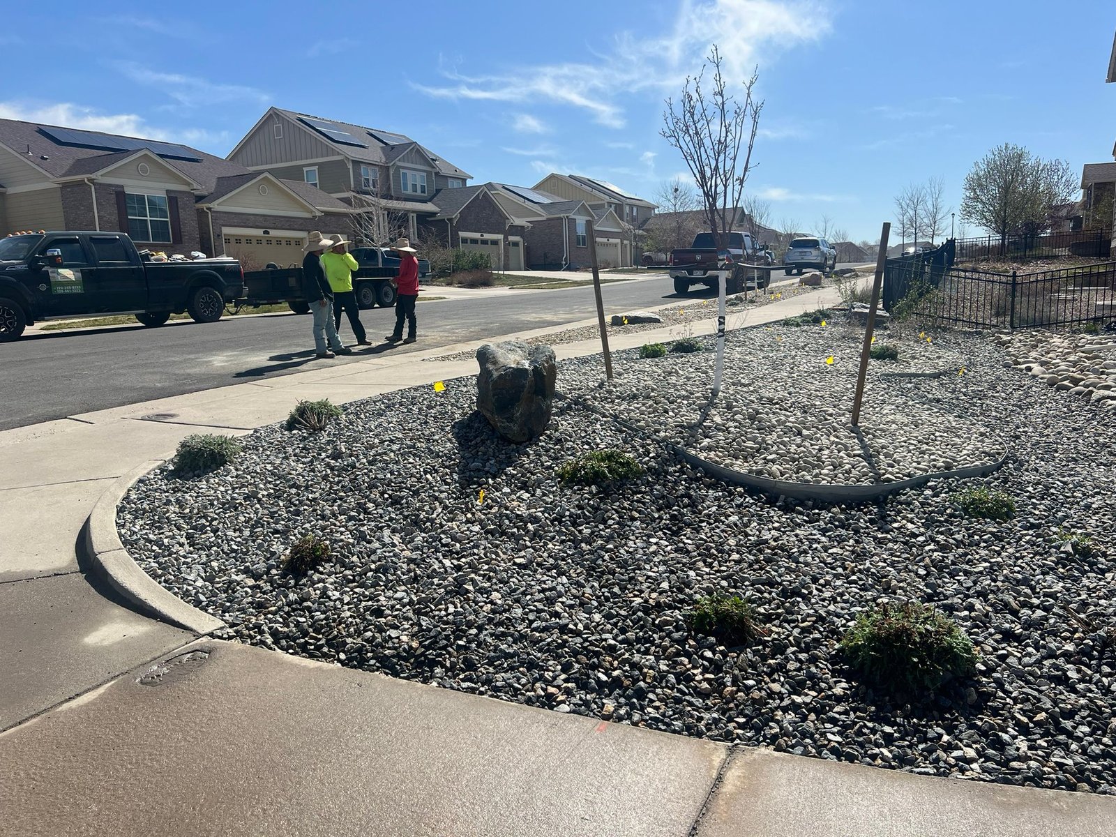 Outdoor landscaping and property improvement work